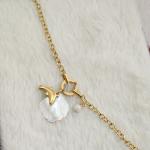Gold Plated Chain Bracelet With Dolphin & Seashell Charms