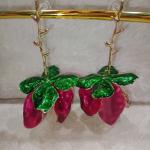 Magnolia Bloom Enamel Statement Earrings