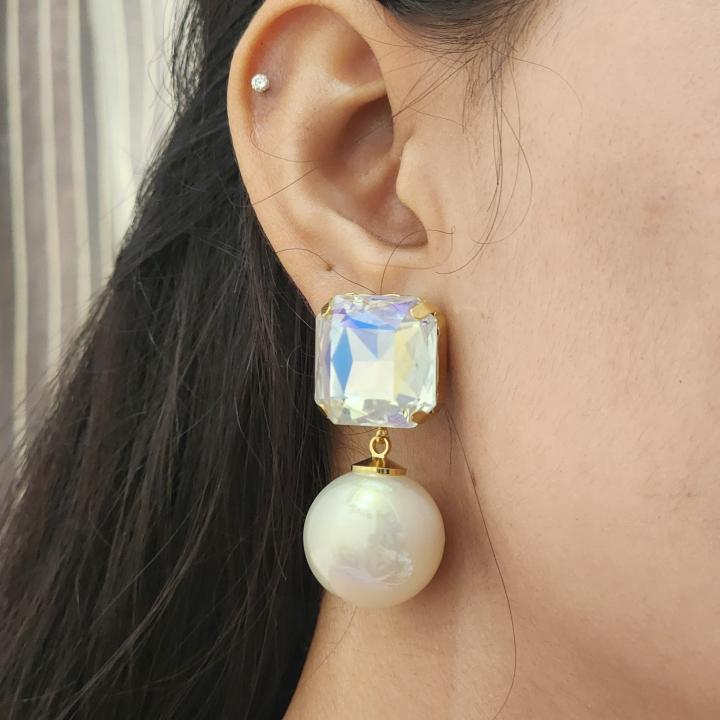 Celestia Pearl Prism Earrings