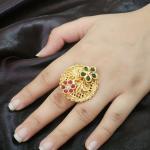 Rajputana Meenakari Statement Ring