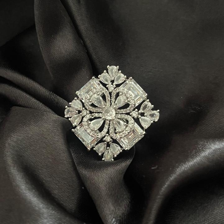 Zariah Regal Square Cocktail Ring