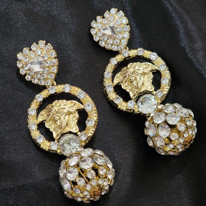 Regalia Medusa Crystal Drop Earrings