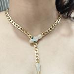 Serpent Charm Wrap Necklace & Bracelet