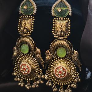 Regal Kundan Chandbali Earrings