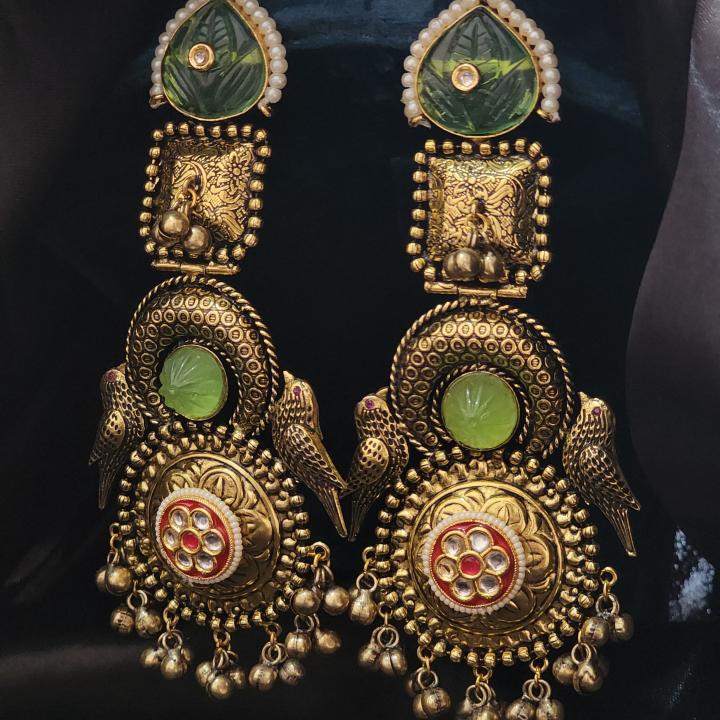 Regal Kundan Chandbali Earrings