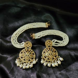 Pearl Adorned Vintage Chandelier Earrigs