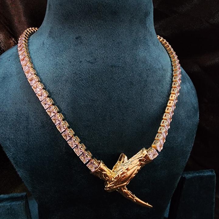 Serpentine Radiance Choker Necklace