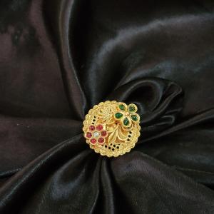Rajputana Meenakari Statement Ring