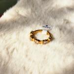 “Trinity Hearts” Gold-Plated Ring