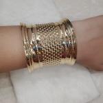 Zarreen Heritage Textured Gold Cuff