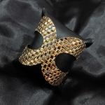 Noor Woven Gold Statement Cuff