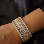 Regal Radiance CZ Gold-Plated Bangle