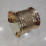 Zarreen Heritage Textured Gold Cuff