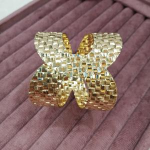 Noor Woven Gold Statement Cuff