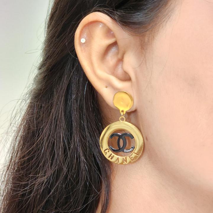 Chérie Luxe Logo Hoop Drops (Chanel Inspired)