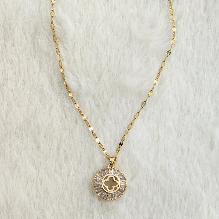 Aurelia Clover Medallion Necklace
