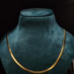 Sleek Gold-Plated Flat Herringbone Chain