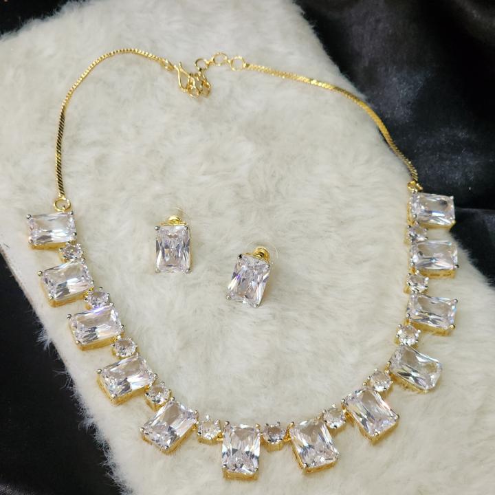 Celestial Radiance American Diamond Necklace Set