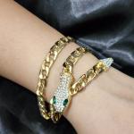 Serpent Charm Wrap Necklace & Bracelet