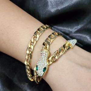Serpent Charm Wrap Necklace & Bracelet