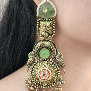 Regal Kundan Chandbali Earrings