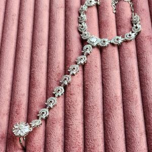 Celestial Charm CZ Haathphool Bracelet