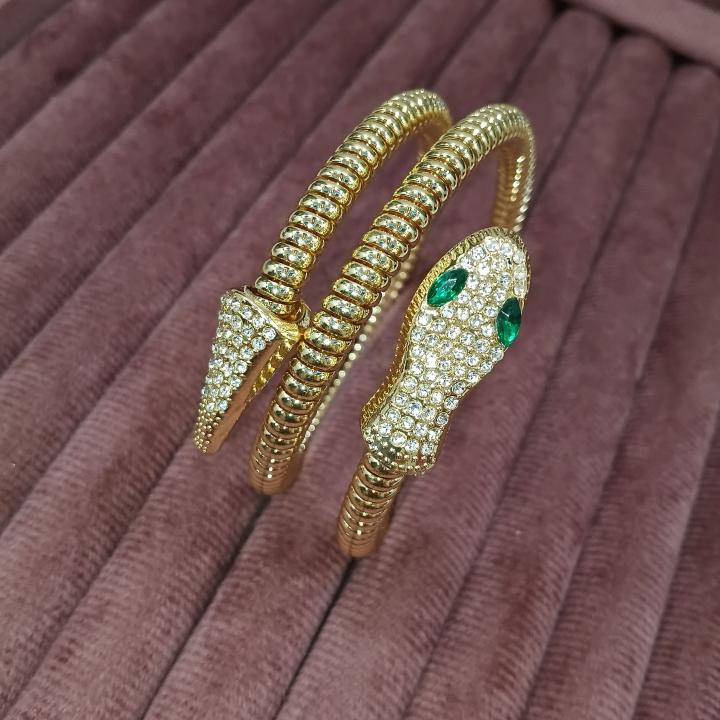 Naagraj Emerald-Eye Serpent Bracelet