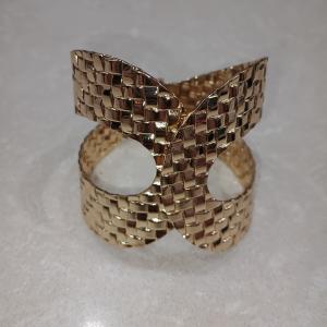 Noor Woven Gold Statement Cuff