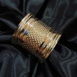 Zarreen Heritage Textured Gold Cuff