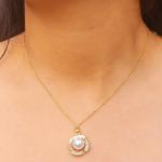 Aurora Pearl Radiance Pendant Necklace
