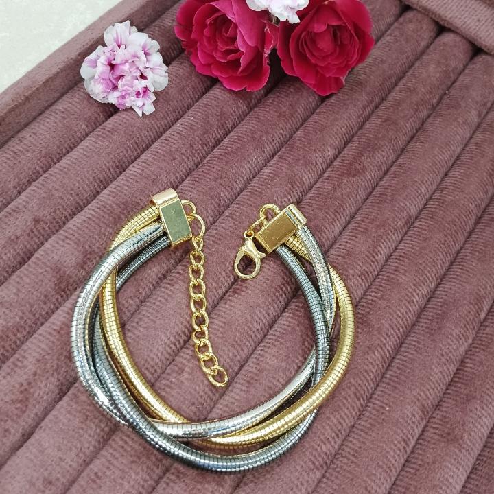 Trilux Braided Metal Rope Chain Bracelet