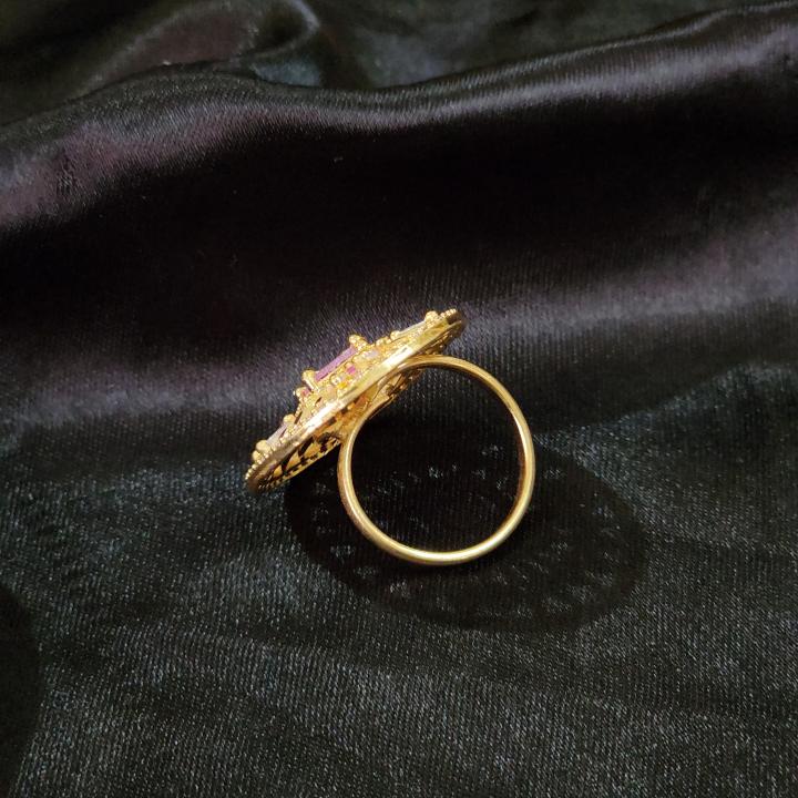 Noor-e-Gulabi Cocktail Ring