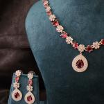 Crimson Grace Ruby AD Necklace Set