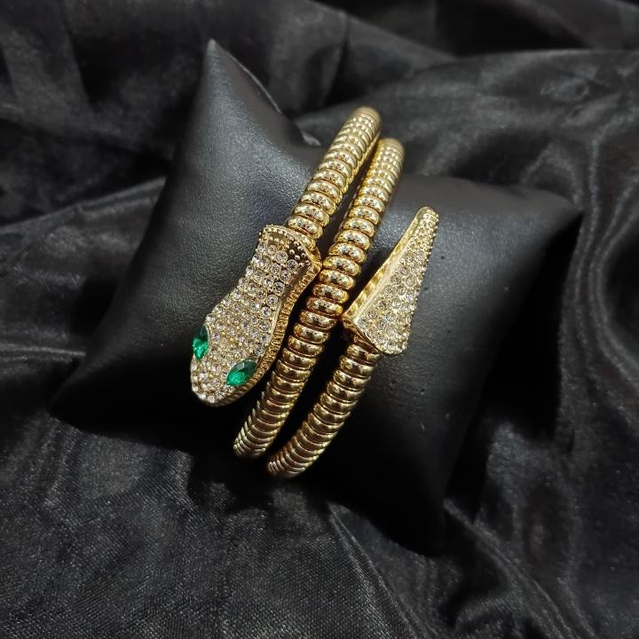 Naagraj Emerald-Eye Serpent Bracelet