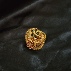 Rajputana Meenakari Statement Ring