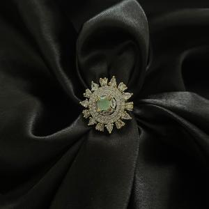 Emerald Glow Royal Cocktail Ring