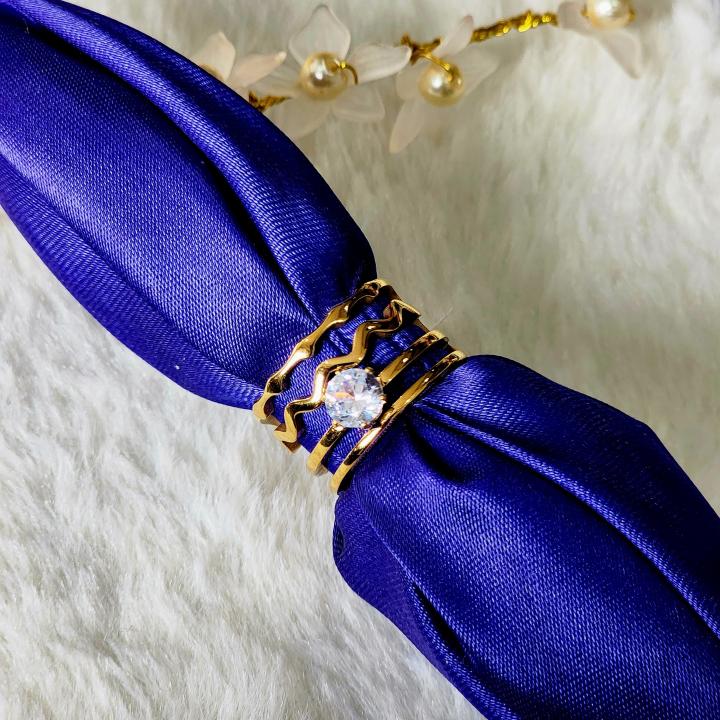 Royal Wave Gold-Plated Ring