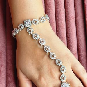 Celestial Charm CZ Haathphool Bracelet