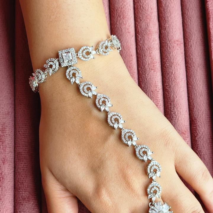 Celestial Charm CZ Haathphool Bracelet