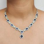 Noir Royale Blue AD Necklace Set