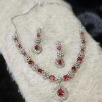 Crimson Grace Ruby AD Necklace Set