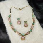 Elara Pastel Radiance AD Necklace Set