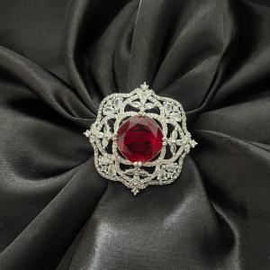 Crimson Majesty Cocktail Ring