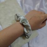 Luxe Aabhushan – Icy Pearl Satin Scrunchie