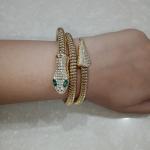 Naagraj Emerald-Eye Serpent Bracelet