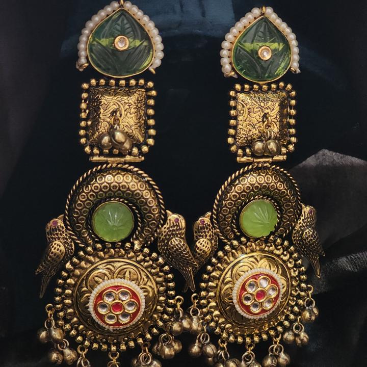 Regal Kundan Chandbali Earrings