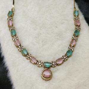 Elara Pastel Radiance AD Necklace Set