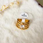 Royal Wave Gold-Plated Ring