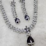 Midnight Grace American Diamond Necklace Set