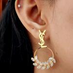 Lumière Leaf Crest Hoops (YSL Inspired)